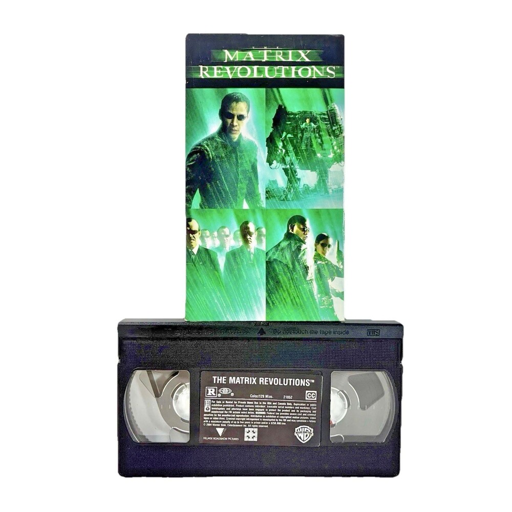 The Matrix Revolutions Vintage 2004 Warner Brothers VHS Cassette Tape Tested